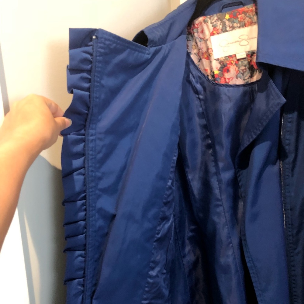 💙Blue trench coat 💙 - Picture 4 of 7